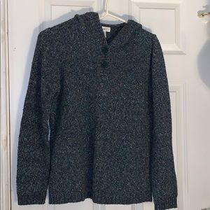Blue Dress Barn Sweater With Hood